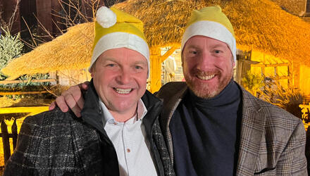 Paul en Stijn met kerst